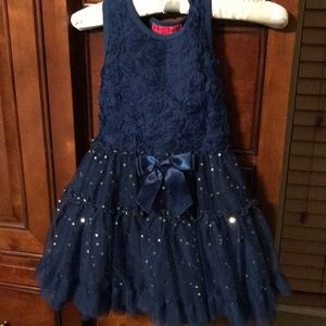 Girls Royal Blue Betsey Johnson Sequin Dress